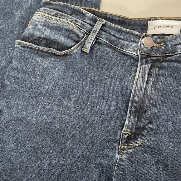 FRAME Le High Straight Leg Jeans - Size 32 / 12 - Picture 6 of 14